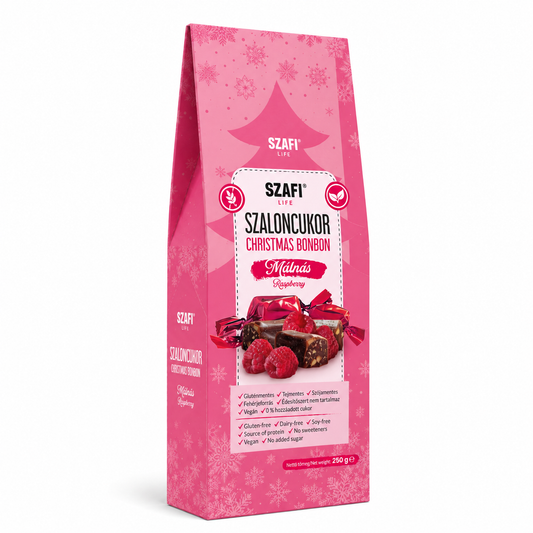 Szafi Life Proteines Raw Bar Szaloncukor - Raspberry 250g (gluténmentes)