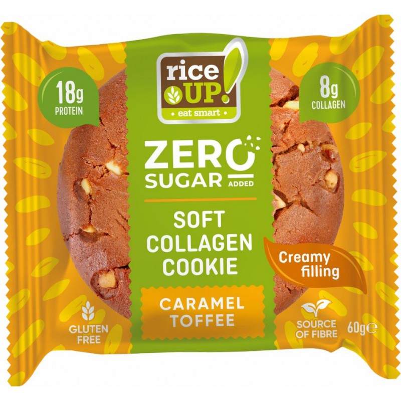 Rice Up Zero kollagénes protein keksz karamell ízű (gluténmentes) 60g