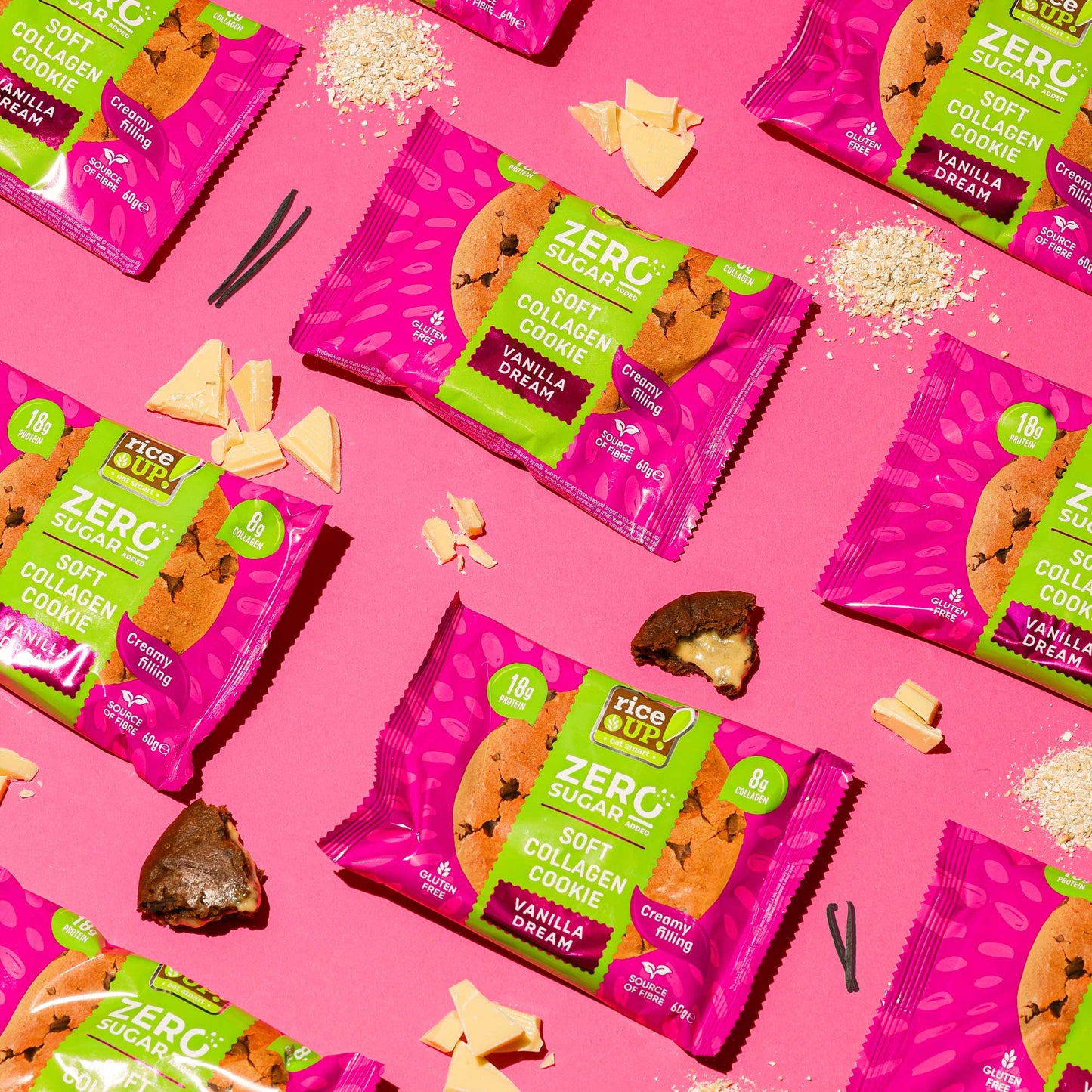 Rice Up Zero kollagénes protein keksz vanília ízű 60g