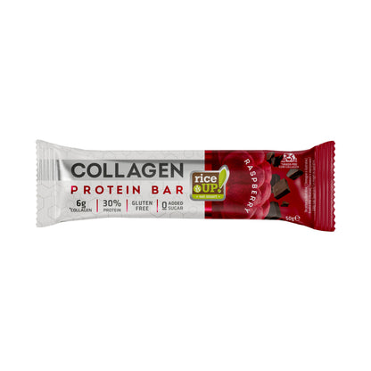 Rice up fehérjeszelet kollegénnel málna ízű (gluténmentes) 50g