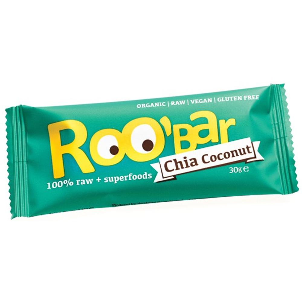 Roobar Bio gyümölcs szelet chia-kókusz (paleo, vegán, gluténmentes) 30 g