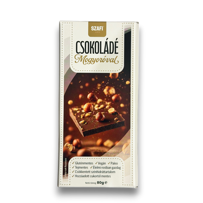 Szafi Life Csokoládé mogyoróval 80g (gluténmentes)