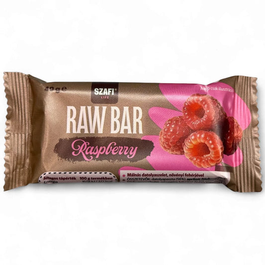 Szafi Life Raw bar raspberry 40g (gluténmentes)