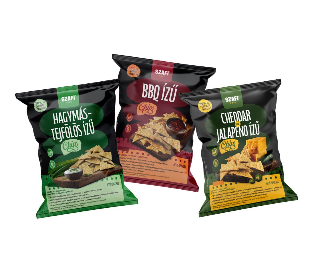 Szafi Free Cheddar-Jalapeno ízű chips (gluténmentes) 50g
