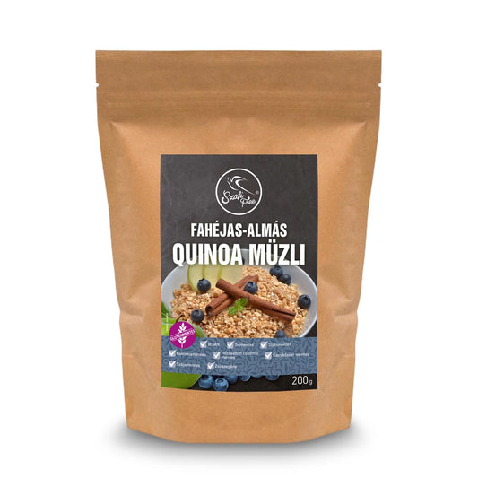 Szafi Free Fahéjas-almás quinoa müzli (gluténmentes, tejmentes, szójamentes) 200 g