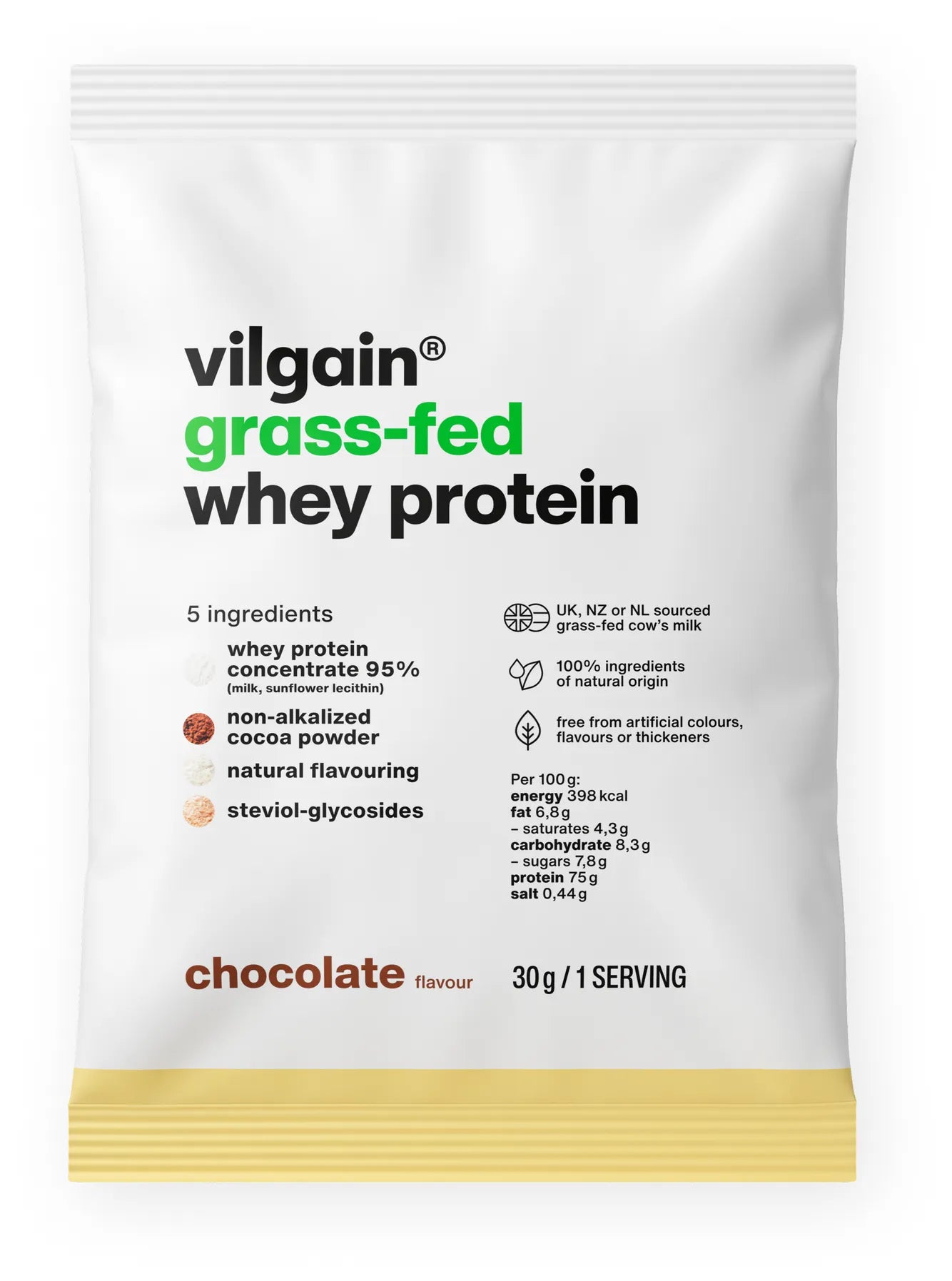 Vilgain Grass-Fed Whey protein izolátum csokoládé 30g