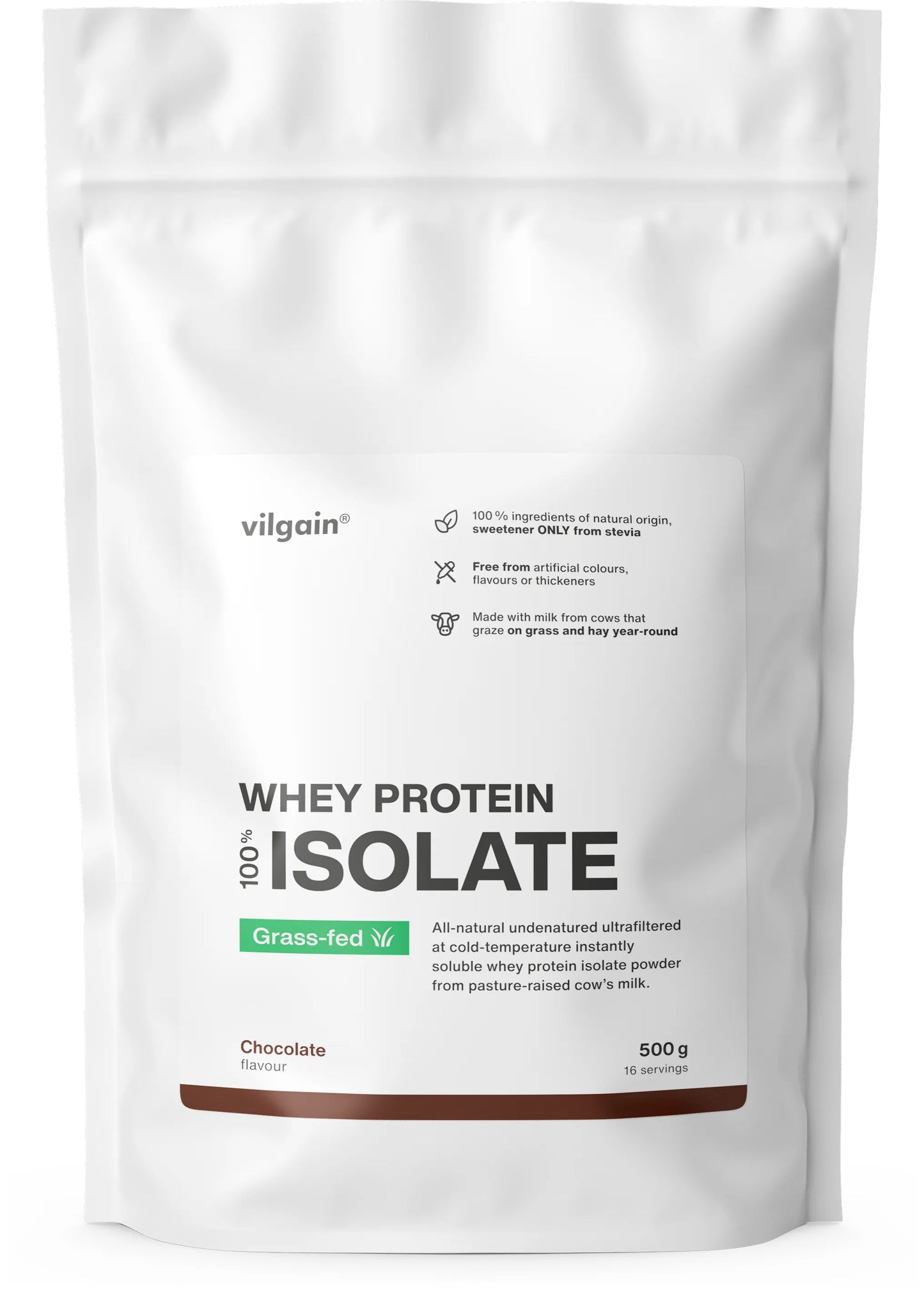 Vilgain Grass-Fed Whey protein izolátum csokoládé 500g